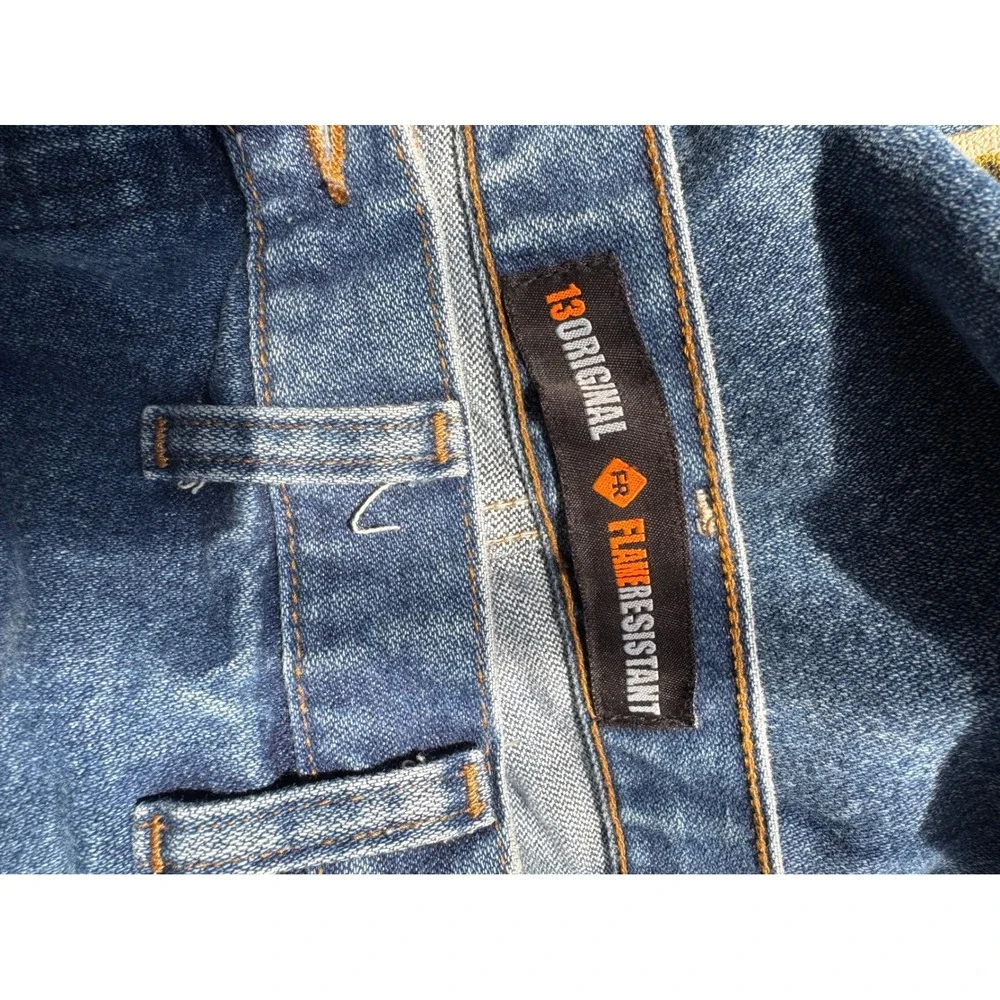 Wrangler FR Flame Resistant 13 Original Fit Jeans Mens 46x32 Denim 10FR13MWZ
